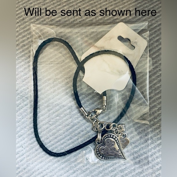 Brighton J40420 Ophelia Black Leather Necklace in Excellent Condition FIRM - Picture 9 of 9